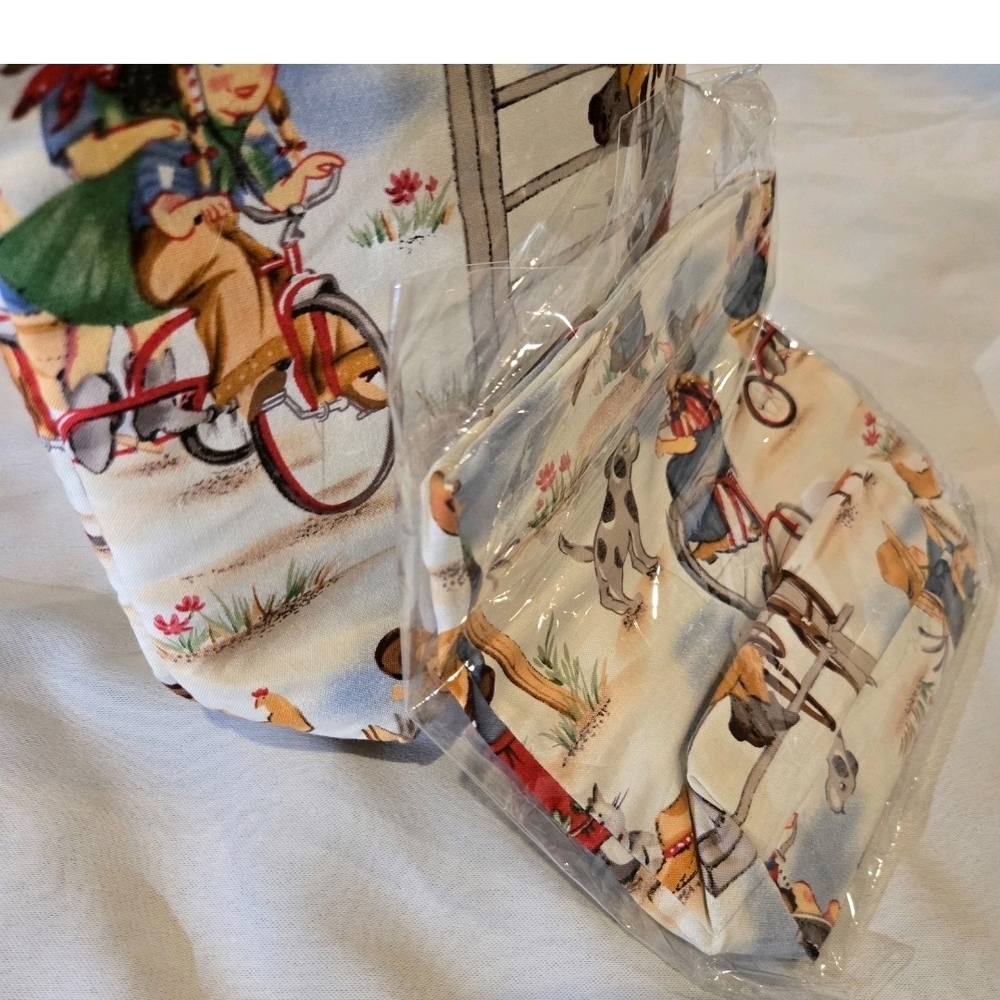 Handmade 100% Cotton Tote and Mini Bag "Little Cowgirls, Little Cowpokes" fabric - Picture 12 of 12